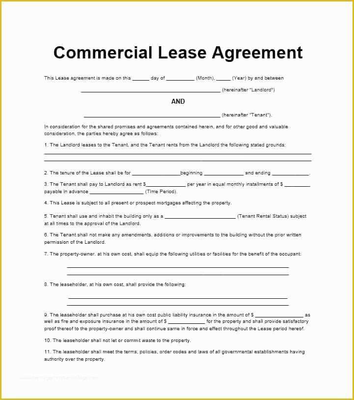 Building Lease Agreement Template Free Of 26 Free Mercial Lease Agreement Templates Template Lab