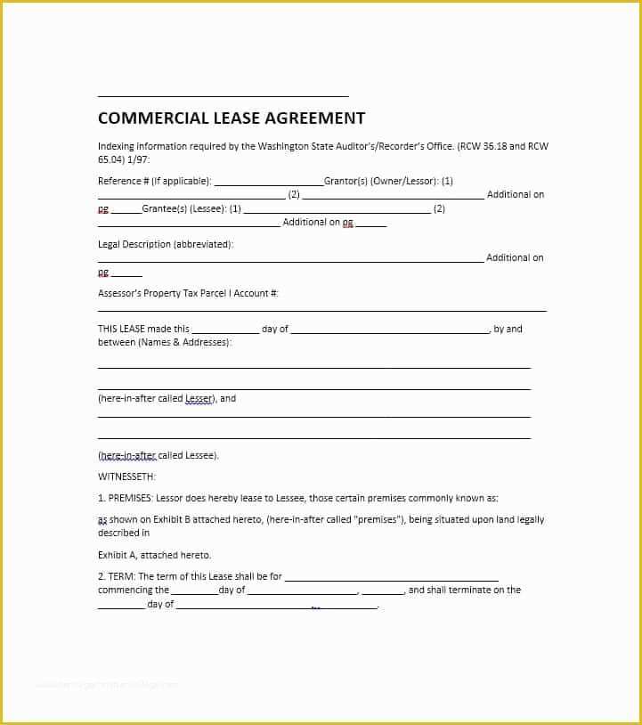 Building Lease Agreement Template Free Of 26 Free Mercial Lease Agreement Templates Template Lab