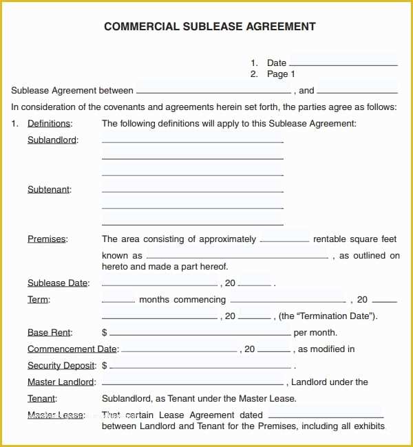 Building Lease Agreement Template Free Of 6 Free Mercial Lease Agreement Templates Excel Pdf