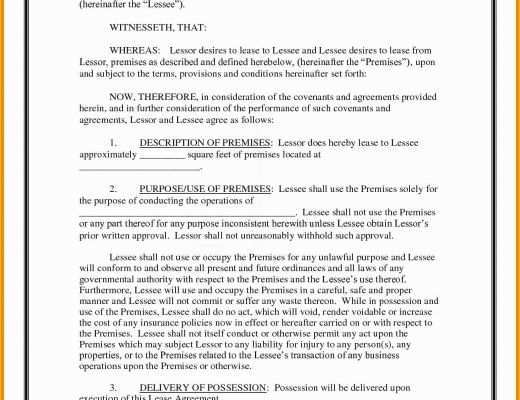 Building Lease Agreement Template Free Of Mercial Lease Agreement Template Free
