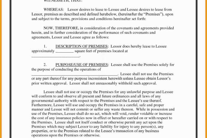 Building Lease Agreement Template Free Of Mercial Lease Agreement Template Free