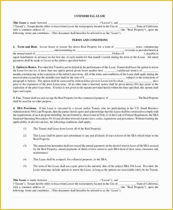 Building Lease Agreement Template Free Of Mercial Rental Agreement – 17 Free Word Pdf Documents