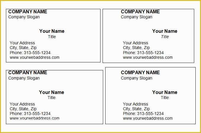 Business Card Template for Free Printable Of Business Card Printable Template