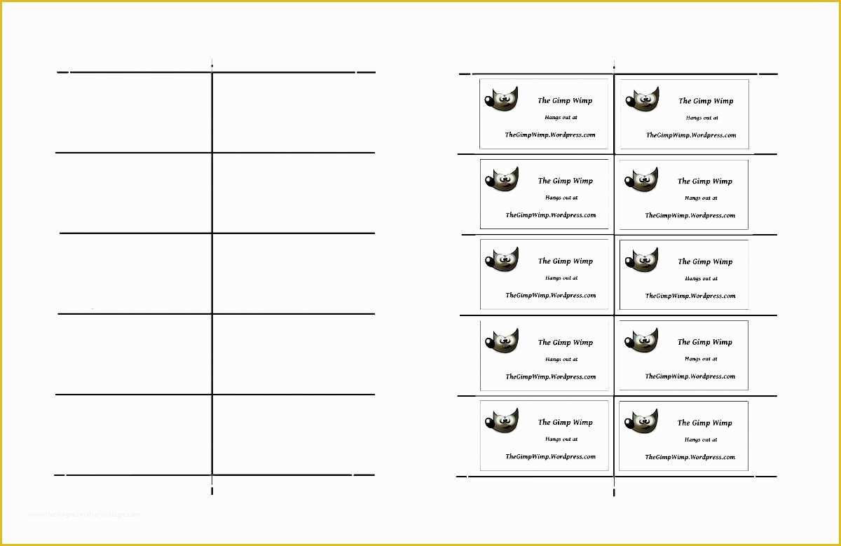 Business Card Template for Free Printable Of Business Card Size Template