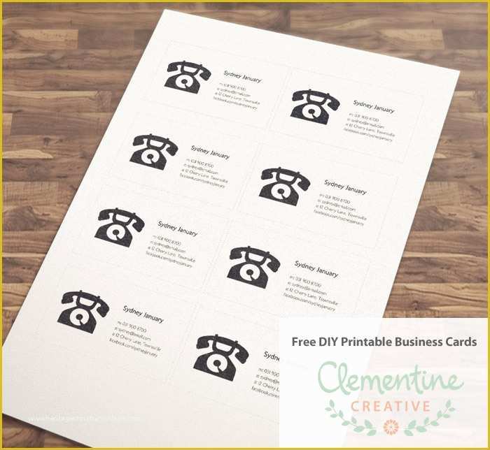 Business Card Template for Free Printable Of Free Diy Printable Business Card Template