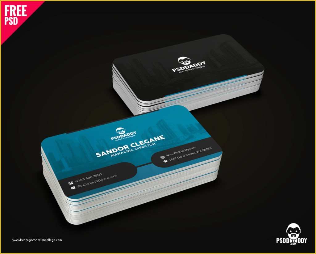Business Card Template Maker Free Of Corporate Business Card Template Free Psd – Psddaddy