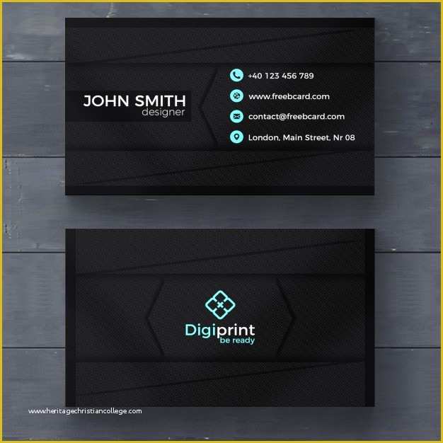 Business Card Template Maker Free Of Dark Business Card Template Psd File