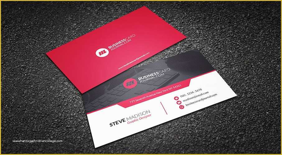 Business Card Template Maker Free Of Free Red Hot Contemporary Business Card Template