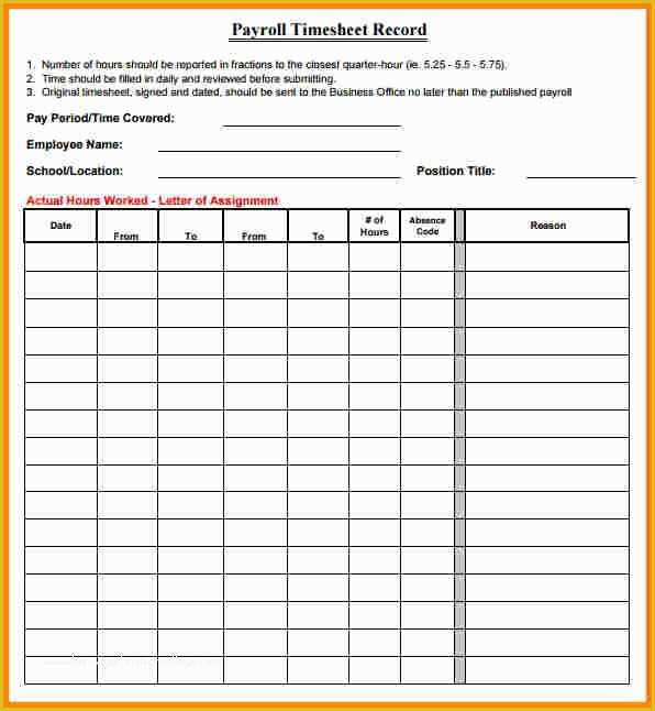 Business forms Templates Free Of 5 Free Printable Payroll forms