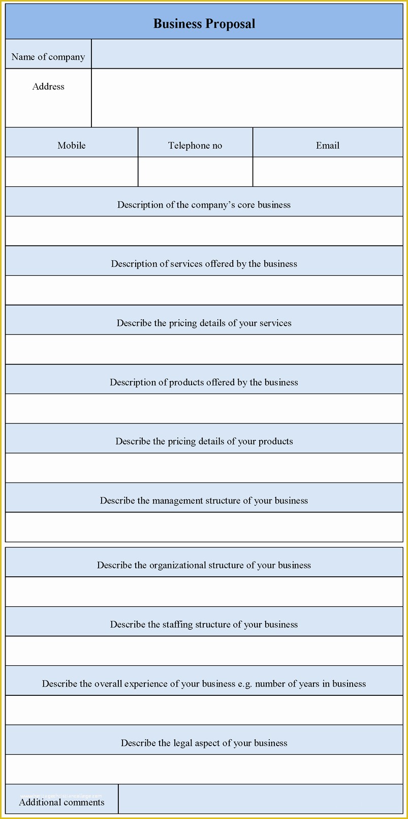 Business forms Templates Free Of Business Proposal Template Sample forms