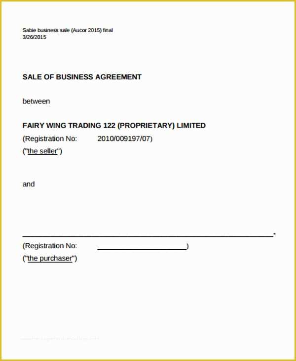 Business Sale Agreement Template Free Download Of Letter Template Sales Agreement Template Personal