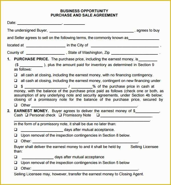 Business Sale Agreement Template Free Download Of Purchase and Sale Agreement 7 Free Pdf Download
