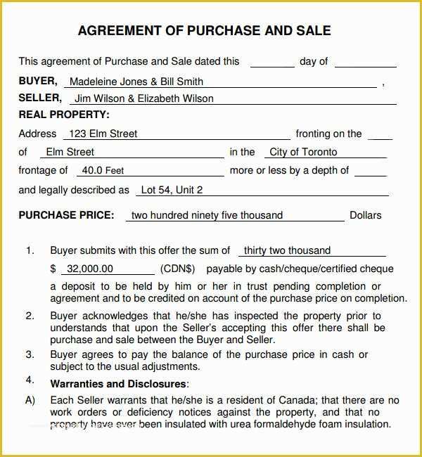 Business Sale Agreement Template Free Download Of Purchase and Sale Agreement 7 Free Pdf Download