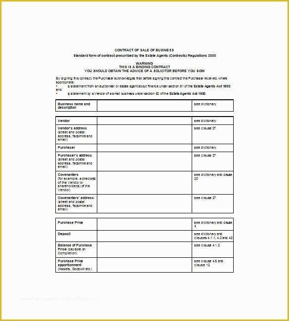 50 Business Sale Agreement Template Free Download