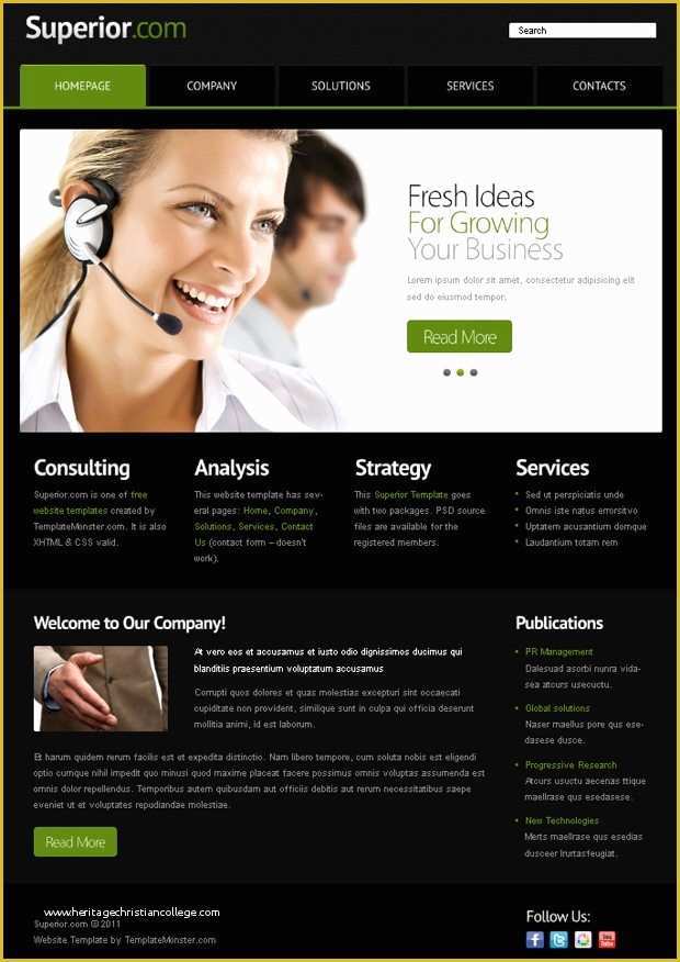 Business Website Templates Free Download Of Free Website Template with Jquery Slider for Business