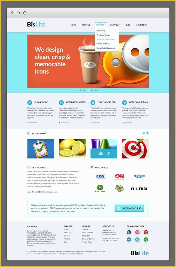 Business Website Templates Free Of Bislite Business Website Psd Templates Graphicsfuel