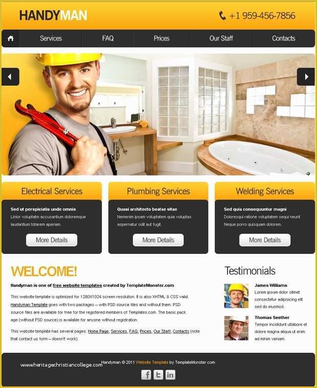 Business Website Templates Free Of Free Website Template with Slideshow for Maintenance