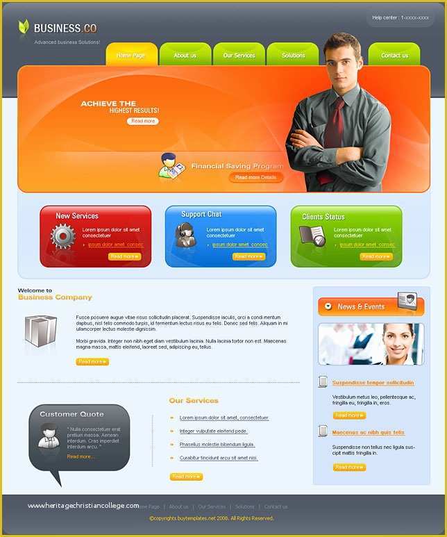 Business Website Templates Free Of Web Templates