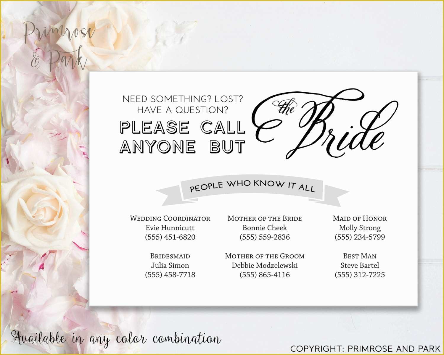 Call Anyone but the Bride Free Template Of Call Anyone but the Bride Cards Printabe Hotel Wel E Bag