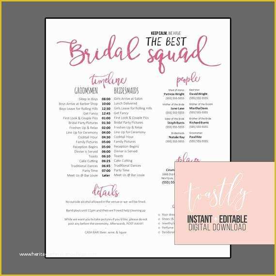 Call Anyone but the Bride Free Template Of Editable Word Template Keep Calm We Have the Best Bridal
