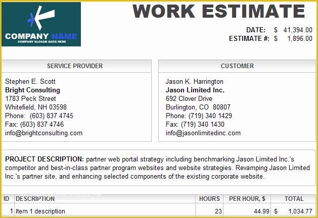 Car Repair Estimate Template Free Of Auto Repair Estimate Template Excel – Elinki