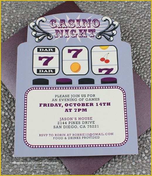 Casino Night Invitation Template Free Of 1000 Images About Party Ideas On Pinterest