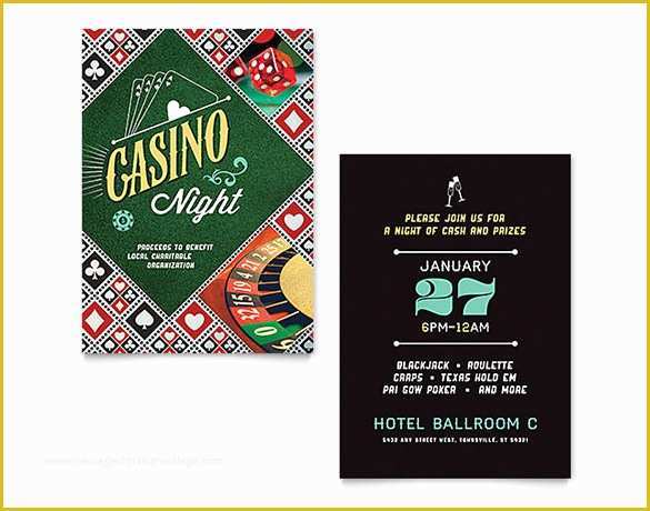 Casino Night Invitation Template Free Of 26 Free Printable Invitation Templates Ms Word Download
