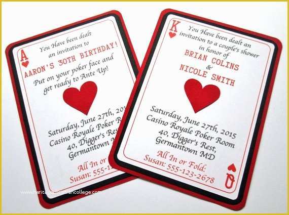 Casino Night Invitation Template Free Of Casino Invitations Casino Party Casino Birthday Invitations