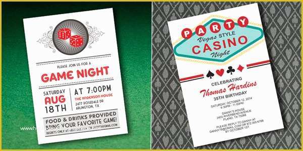 Casino Night Invitation Template Free Of Casino Invitations Template