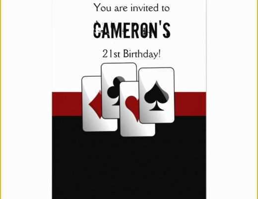 Casino Night Invitation Template Free Of Casino Night Birthday Party Invitation Template