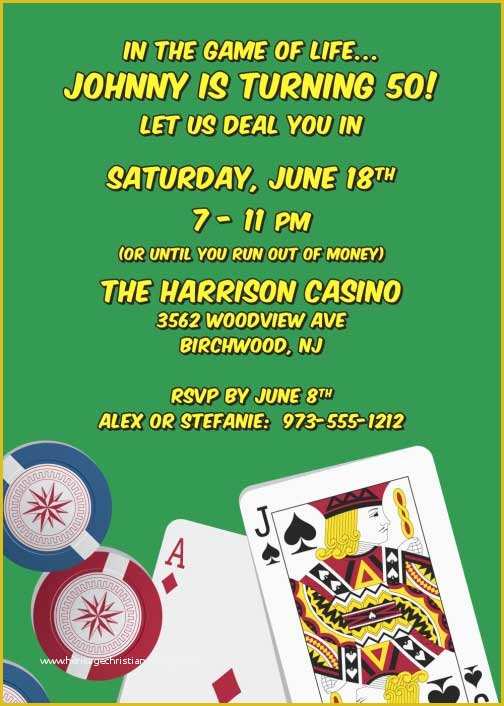 Casino Party Invitations Templates Free Of Casino Birthday Party Invitations Ideas – Bagvania Free