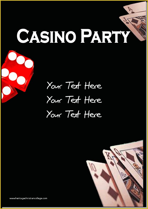 Casino Party Invitations Templates Free Of Casino Invites for Parties Eyerunforpob