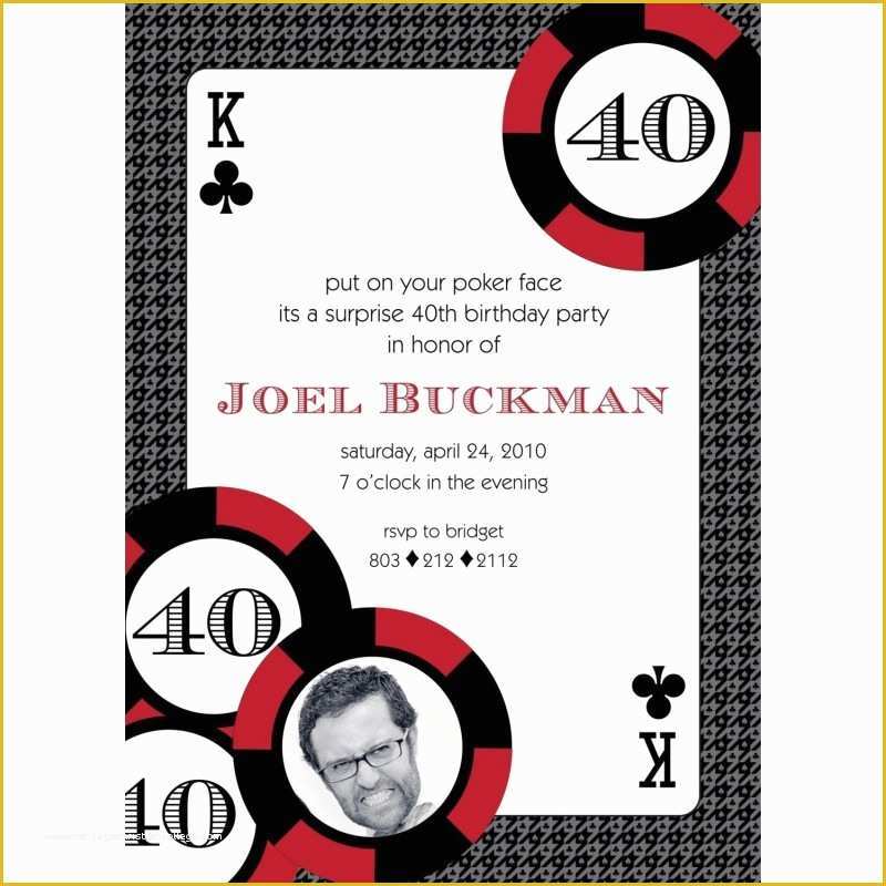 Casino Party Invitations Templates Free Of Casino Poker Vegas Birthday Party Printable Invitation Red
