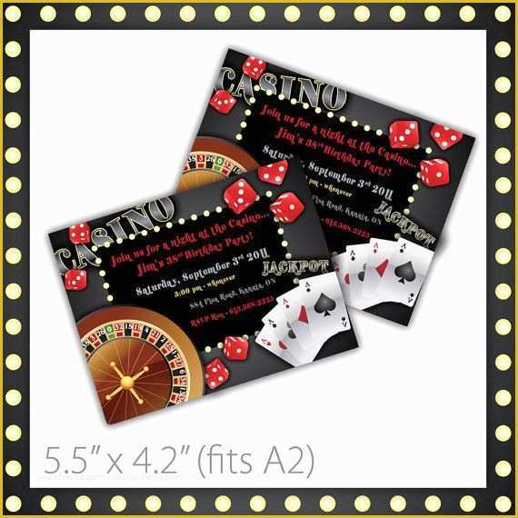 Casino Party Invitations Templates Free Of Pin by Leah Yam On Luck Be A Lady Casino Party
