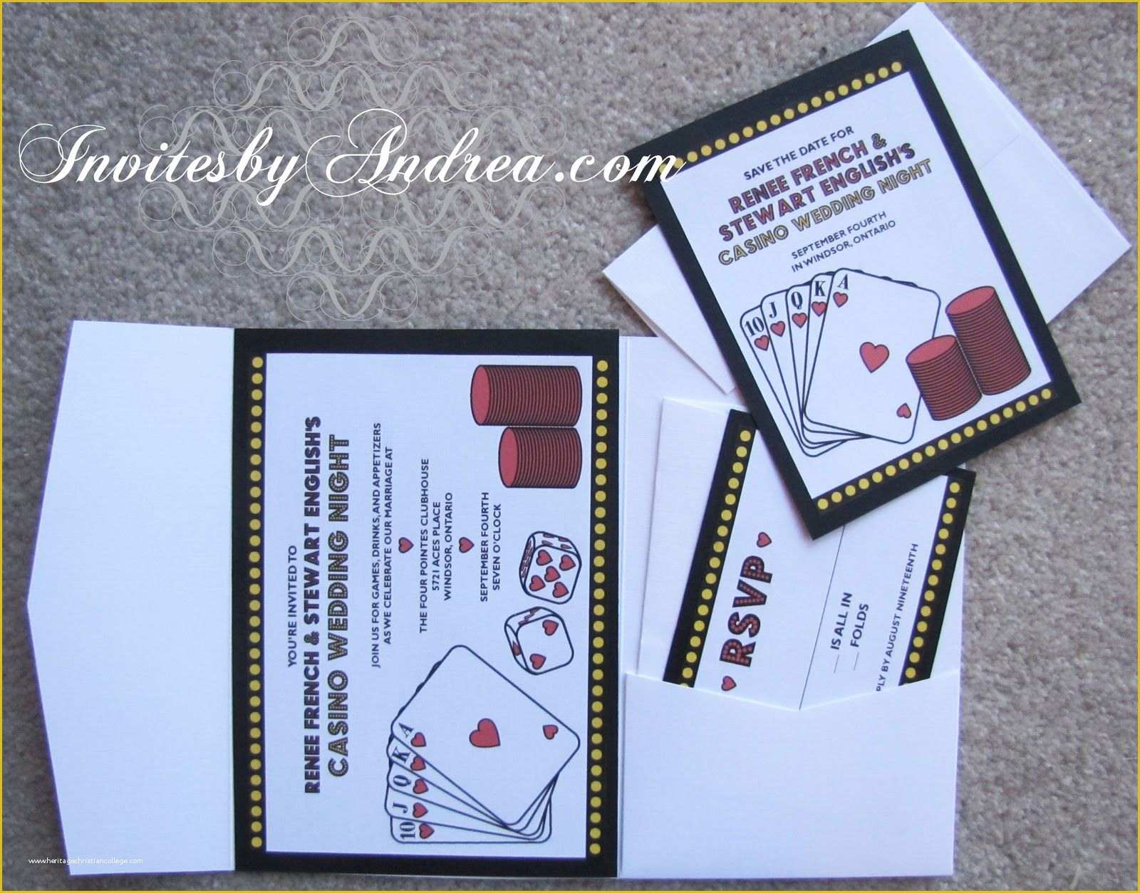 Casino Party Invitations Templates Free Of Playing Card Invitation Template