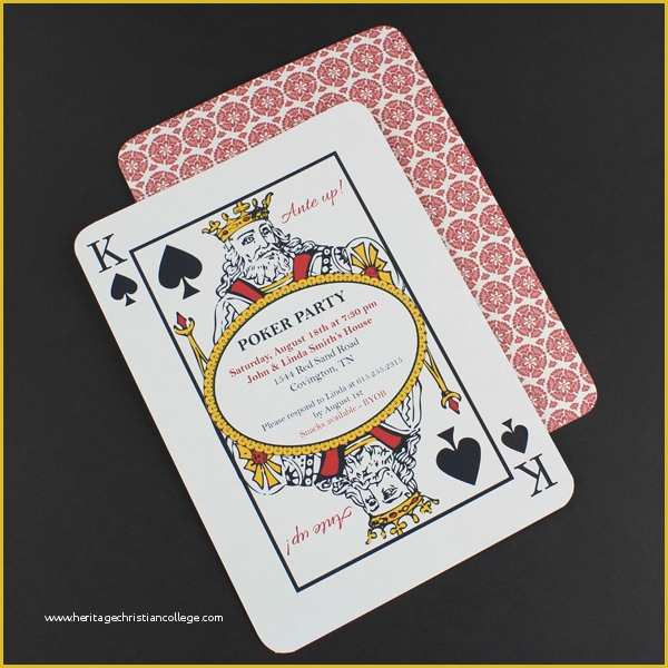 Casino Party Invitations Templates Free Of Poker Night Invitation Template – Download &amp; Print