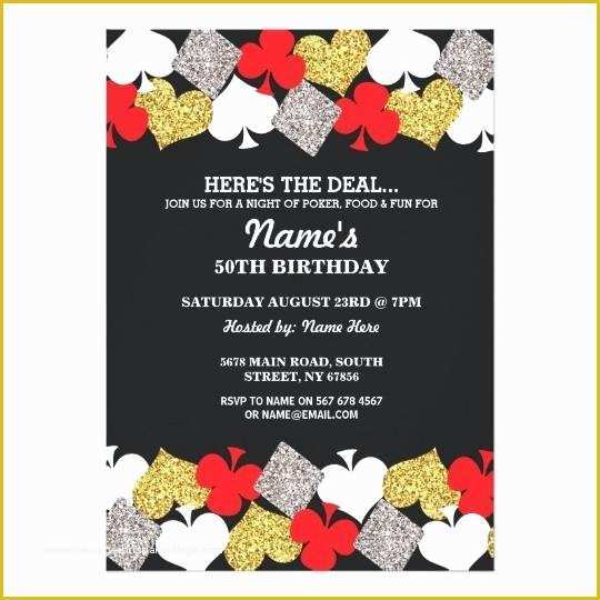Casino Party Invitations Templates Free Of Surprise Birthday Invitation Casino theme Party Casino