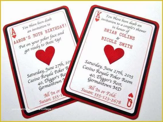 46 Casino theme Party Invitations Template Free