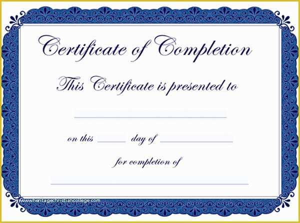 Certificate Of Completion Template Free Download Of 30 Acievement Certificate Templates