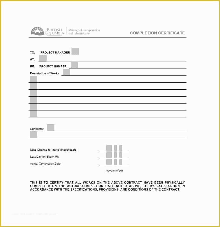 Certificate Of Completion Template Free Download Of 40 Fantastic Certificate Of Pletion Templates [word