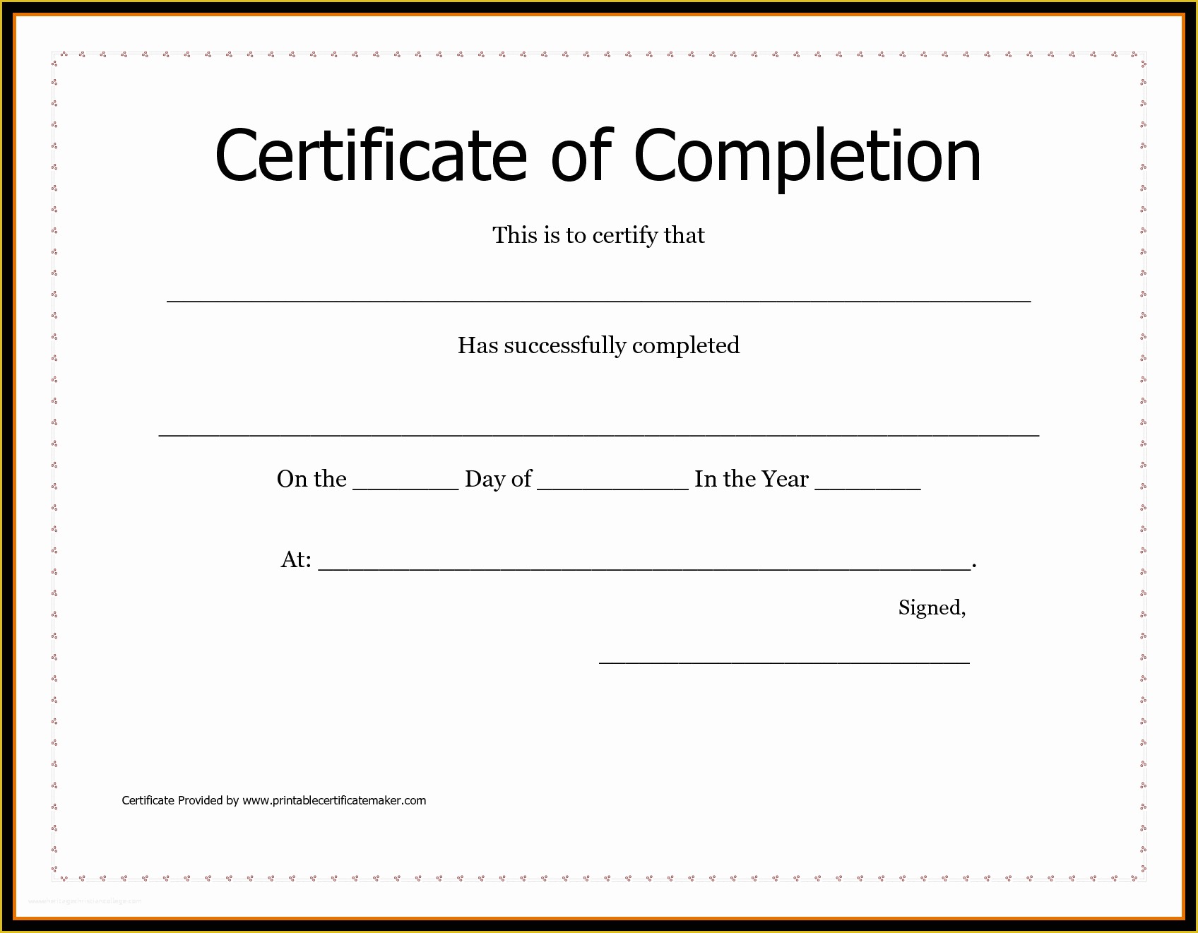 Certificate Of Completion Template Free Download Of Achievement Certificate Templates Free Mughals