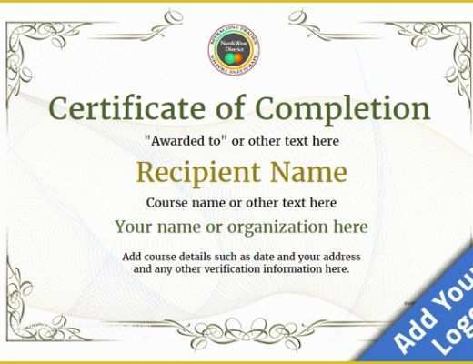 Certificate Of Completion Template Free Download Of Certificate Of Pletion Free Quality Printable