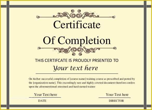 Certificate Of Completion Template Free Download Of Printable Certificate Template 46 Adobe Illustrator