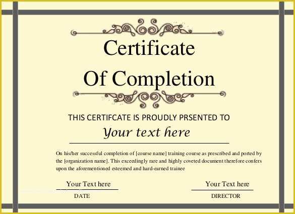 Certificate Of Completion Template Free Download Of Printable Certificate Template 46 Adobe Illustrator