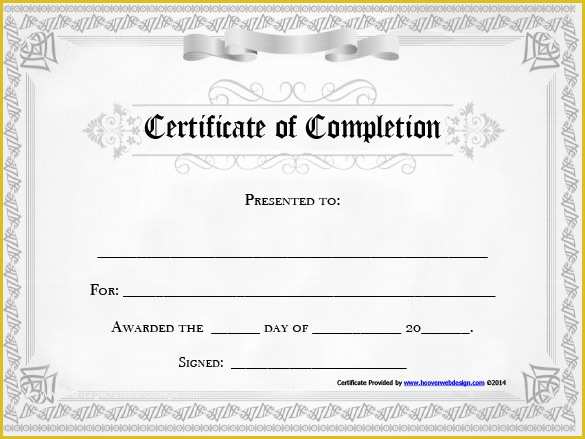 Certificate Of Completion Template Free Of 38 Pletion Certificate Templates Free Word Pdf Psd