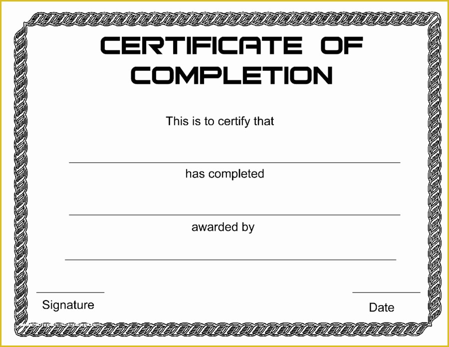 Certificate Of Completion Template Free Of Pletion Certificate Template Docs Example Pdf