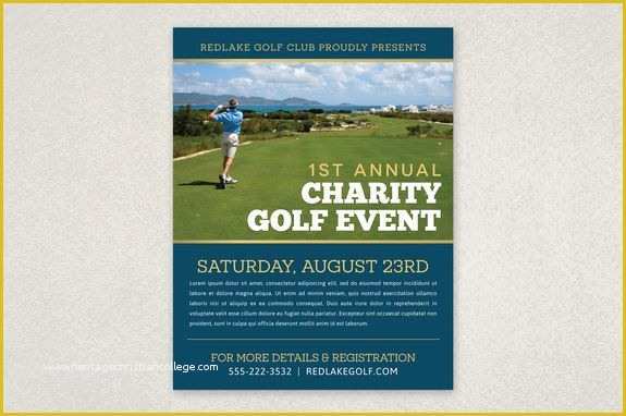 Charity event Flyer Templates Free Of Charity Golf event Flyer Template the organized Clean