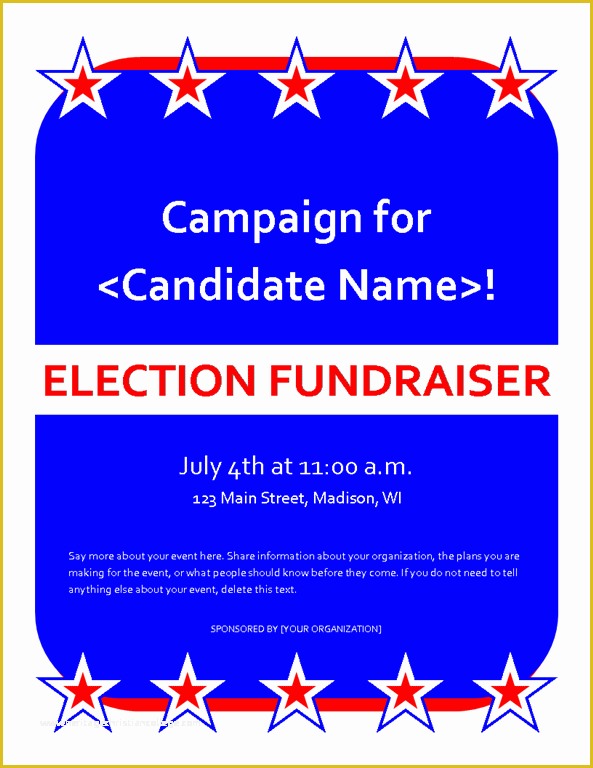 Charity event Flyer Templates Free Of Download Political Fundraiser event Flyer Free Flyer