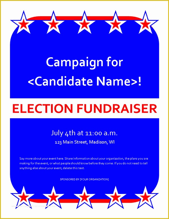 Charity Event Flyer Templates Free Of Download Political Fundraiser 
