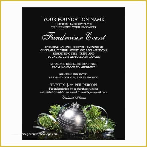 Charity event Flyer Templates Free Of Elegant Holiday Fundraising event Flyer Template